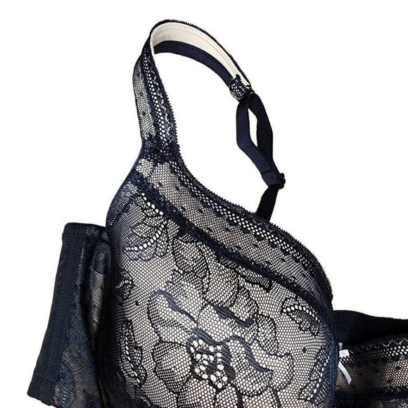 Cacique Women Intimates, Full Coverage Black & Taupe Padded Lace Bra, 42DD/42E - Picture 6 of 9